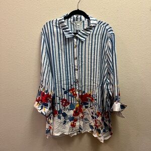 NWT Multiples Long Sleeve Blouse in 3X!